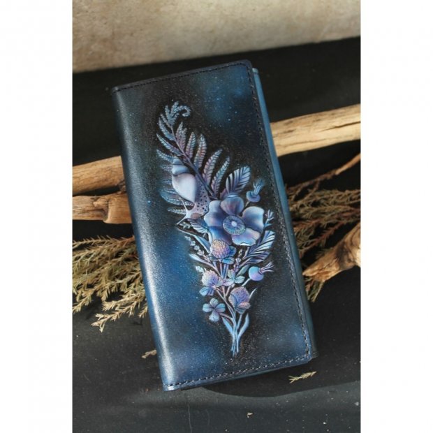Snail In Flowers Long Wallet
