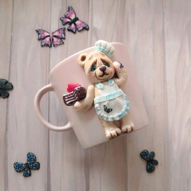 Bear Cook Mug With Decor