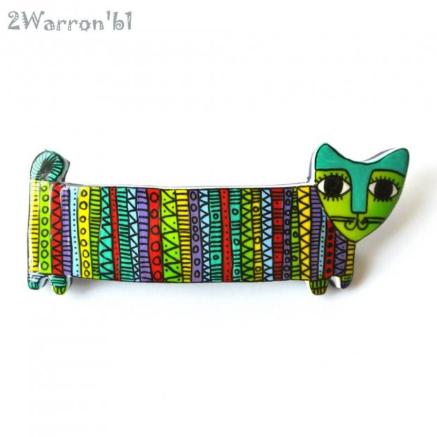 Striped Cat Barrette
