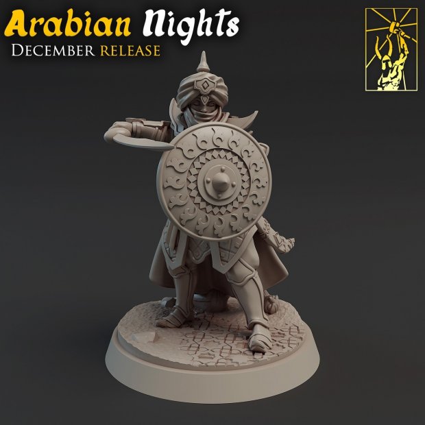 Eastern warrior Najah Figure (Unpainted)