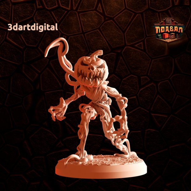 Pumpkin Warrior Figure (Unpainted)