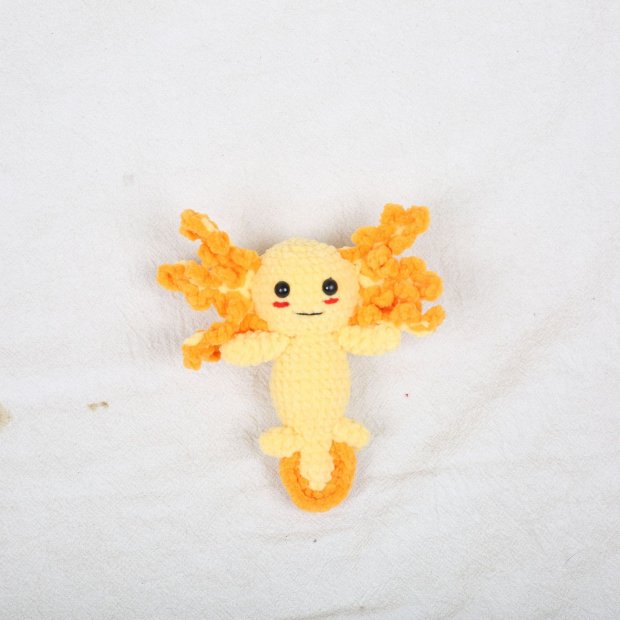 Hand-Knitted Axolotl Plush Toy