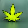 Cannabis Leaf Table Lamp Model