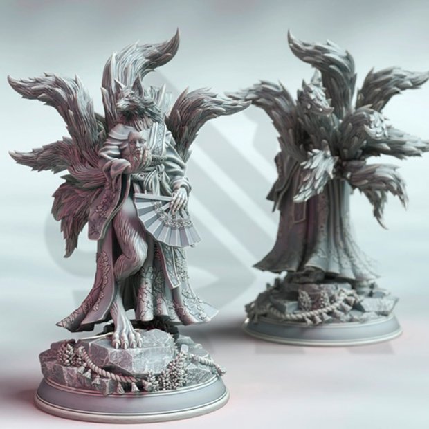 Kyubi No Shoji - Nine -Tailed Fox Figure (Unpainted)