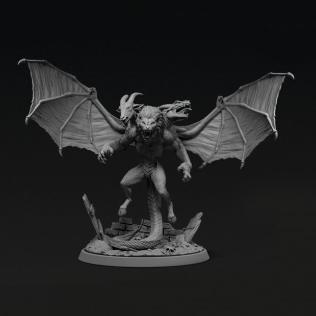 Flying Chimera Figure (Unpainted)