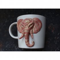 Indian Elephant Mug With Decor