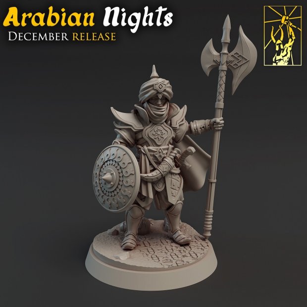 Eastern warrior Jabal Figure (Unpainted)
