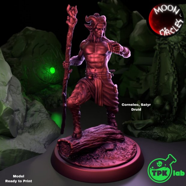 Corneleo - Satyr Druid Figure (Unpainted)