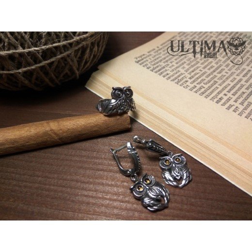 Handmade Owls Jewelry Set