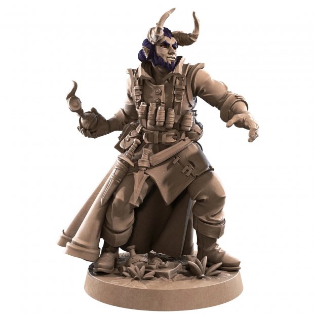 Tiefling Artificer Figure (Unpainted)
