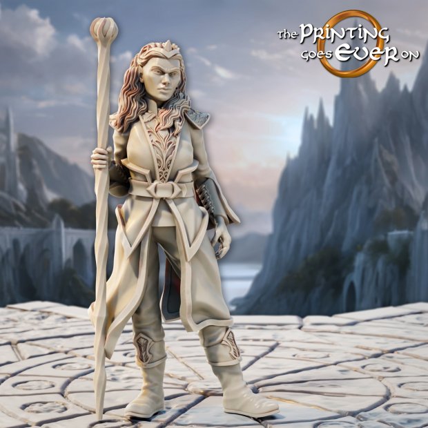 Elf Mage Figure (Unpainted)