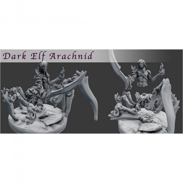 Dark Elf Arachnid Figure (Unpainted)