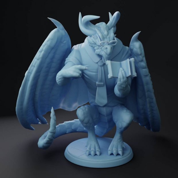 Dragonborn Reader Figure (Unpainted)