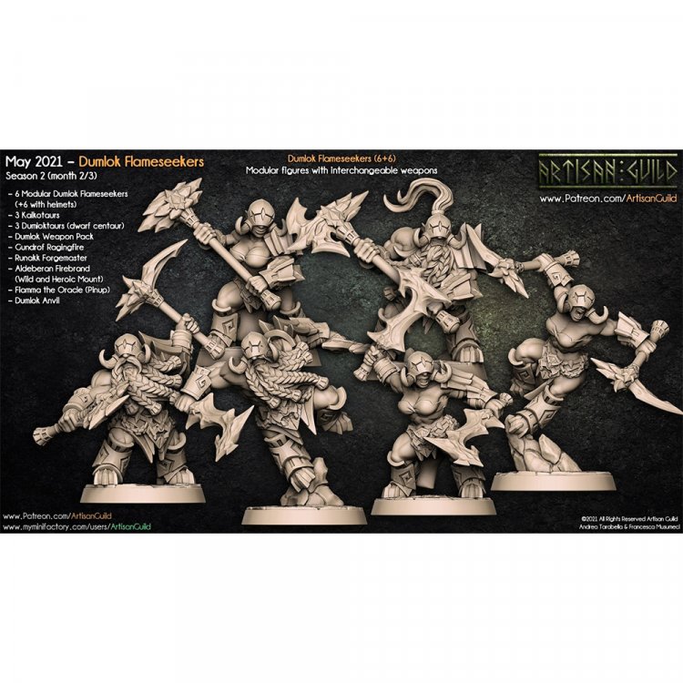 Dumlok Flameseekers 02 Figure (Unpainted)