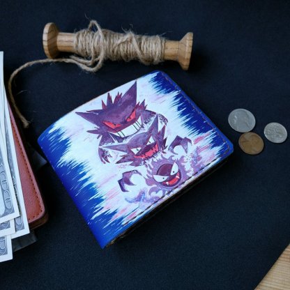 Handmade Pokemon - Gengar, Haunter, Gastly Custom Wallet