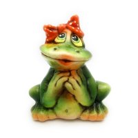 Frog With Bow Figure