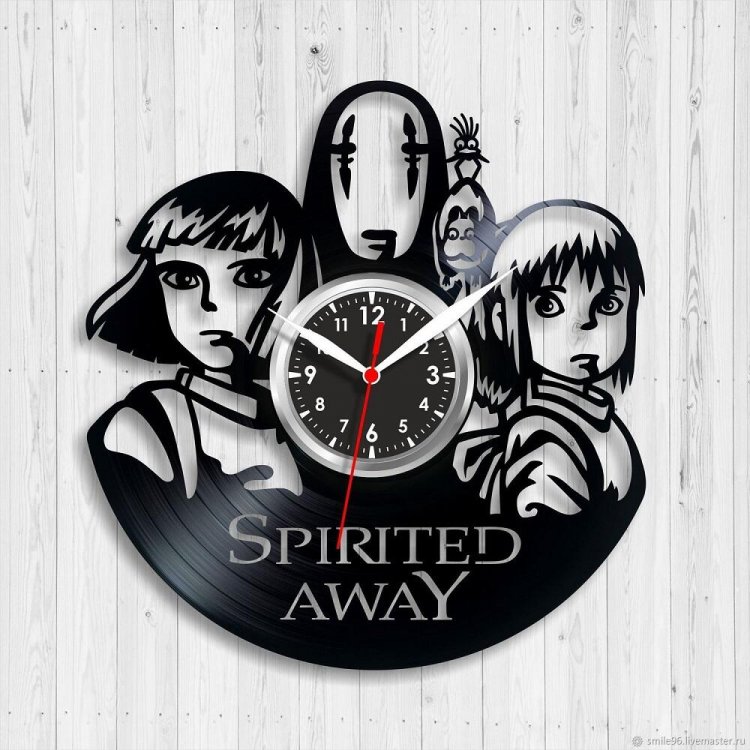Handmade Spirited Away Vinyl Wall Clock
