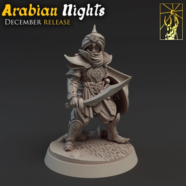 Eastern warrior Azim Figure (Unpainted)