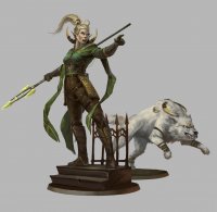 Kormakh with a wolf Figure (Unpainted)