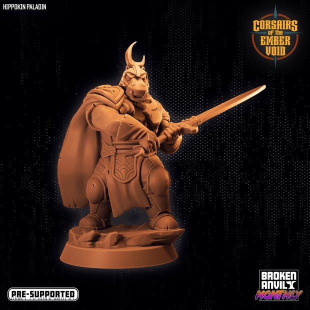 Hippokin Paladin Figure (Unpainted)