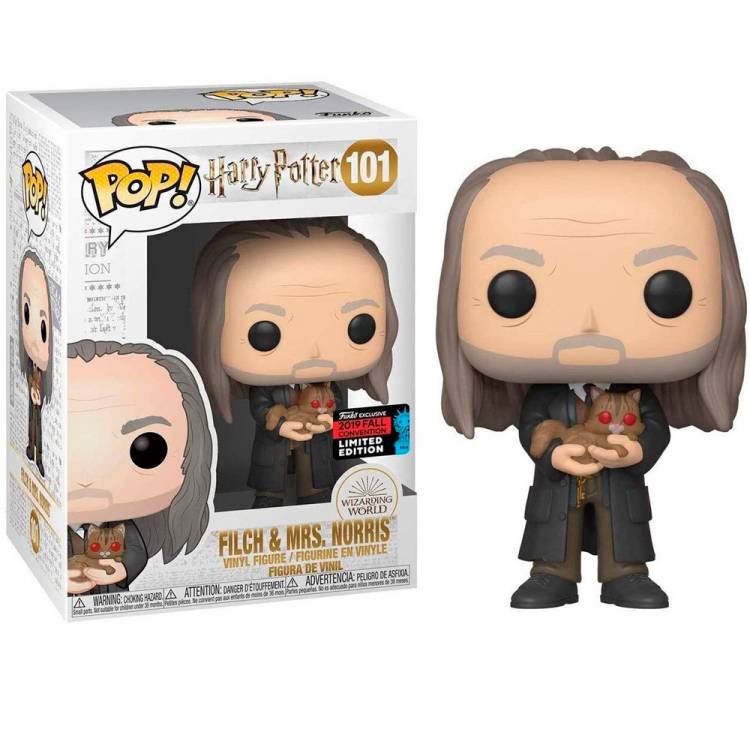 Funko POP Harry Potter - Filch with Mrs Norris Figure (Exc)