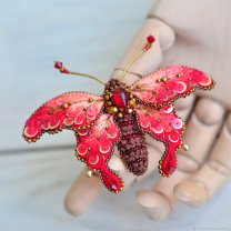 Red Butterfly Brooch
