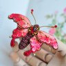 Red Butterfly Brooch