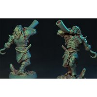 Valgun - black orc bugler Figure (Unpainted)