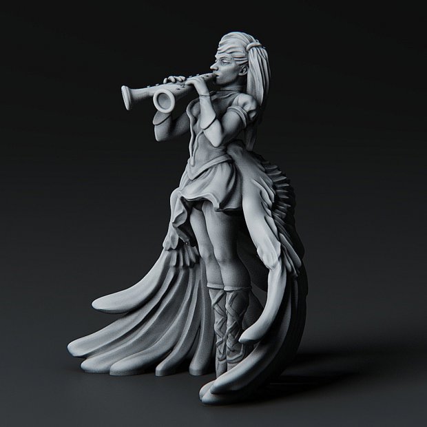 Virgo Troubadour Figure (Unpainted)