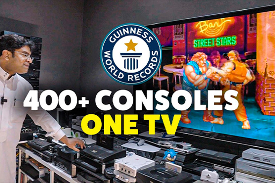 Collector connects 444 working consoles to one TV