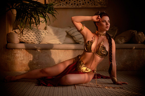[Cosplay] Slave Princess Leia (Star Wars) by Anastasya Zelenova (NSFW)