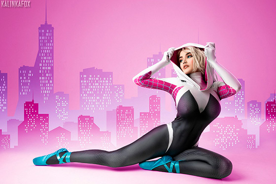 [Cosplay] Spider-Gwen (Spider-man) by Kalinka Fox (NSFW)