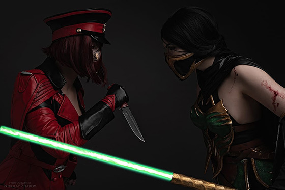 Russian Cosplay: Jade & Skarlet (Mortal Kombat 11)