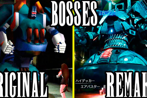 [Fun Video] Final Fantasy 7 Remake vs FF7 Original - Boss Battles Comparison