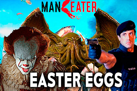 [Fun Video] MANEATER Easter Eggs (Pennywise, Demolition Man, Cthulhu, Cast Away)