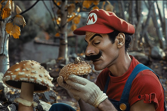 Super Mario but its 1950's (AI)